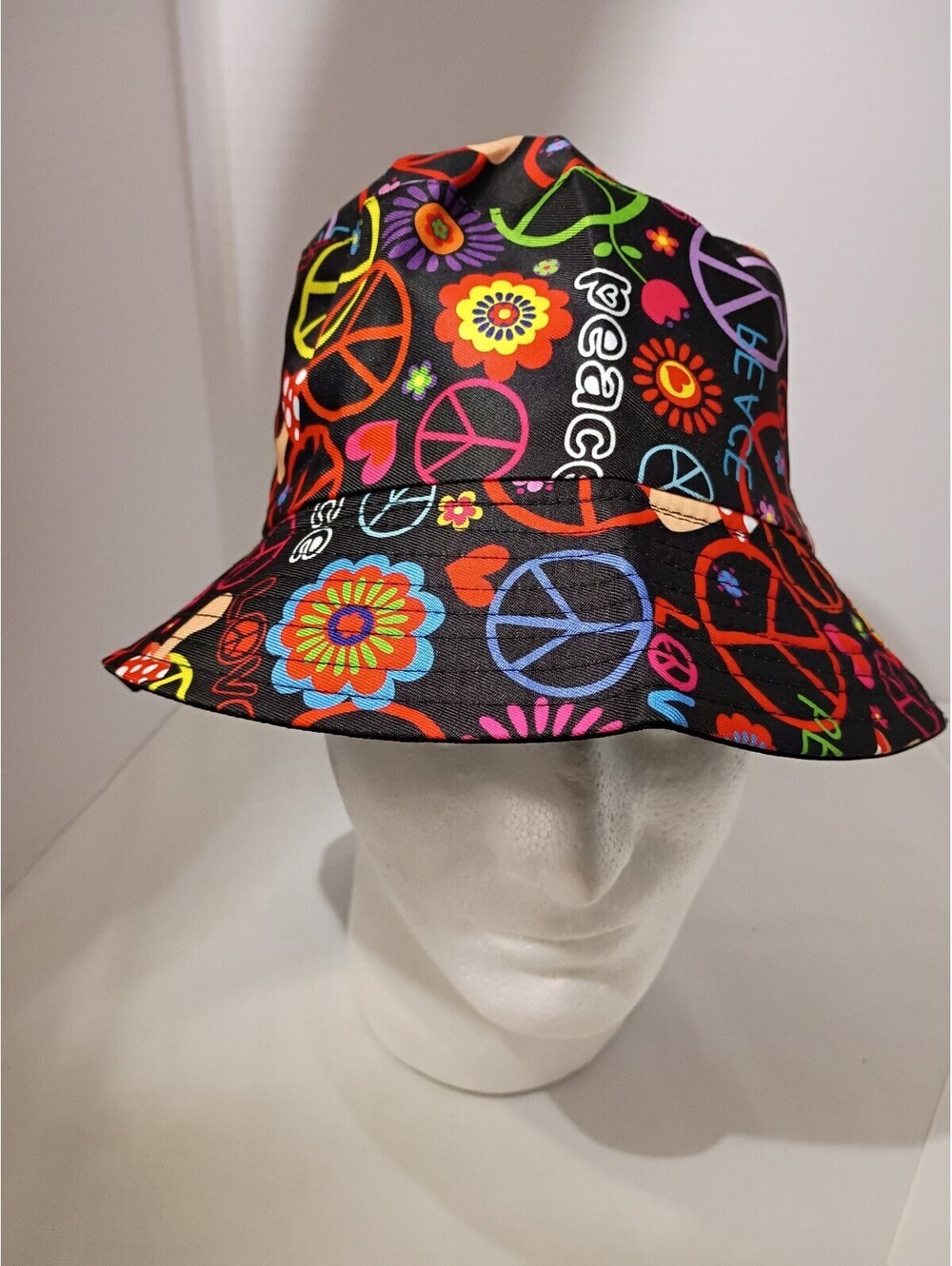 60's Peace Bucket Hat Hippie
